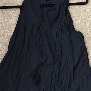 LOFT Black Tank Top with Flowy Design